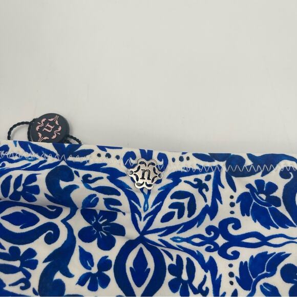 NANETTE LEPORE Bikini Bottom XS Talavera Vamp Azure Blue Beach Swim Resort NWT - Picture 11 of 16